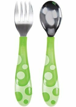 Cubiertos bebe munchkin verde en Futurbuy