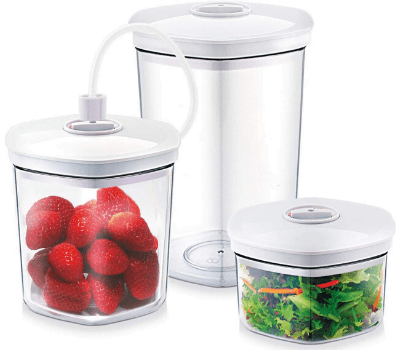 accesorios al vacío, recipientes, bolsas y rollos Caso, set envases futurbuy