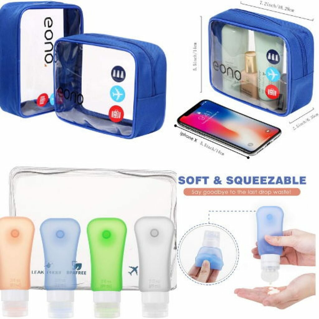 Bolsa y botella de líquidos en Futurbuy